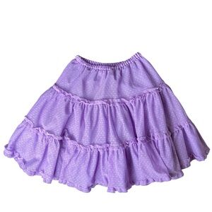 Purple Tiered Tutu Polka Dot Skirt